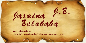 Jasmina Belobaba vizit kartica